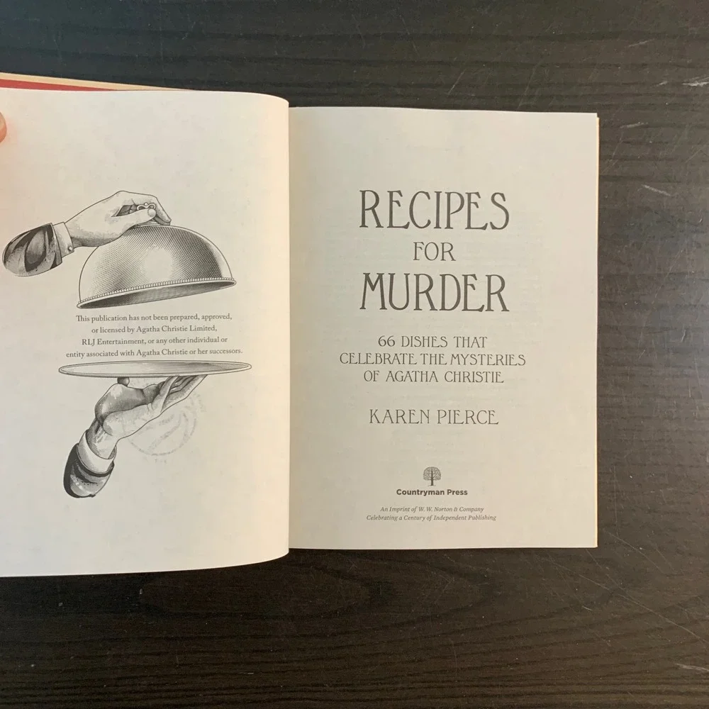 Recipes for Murder Agatha Christie Cookbook Karen Pierce Hardcover‎ 2023